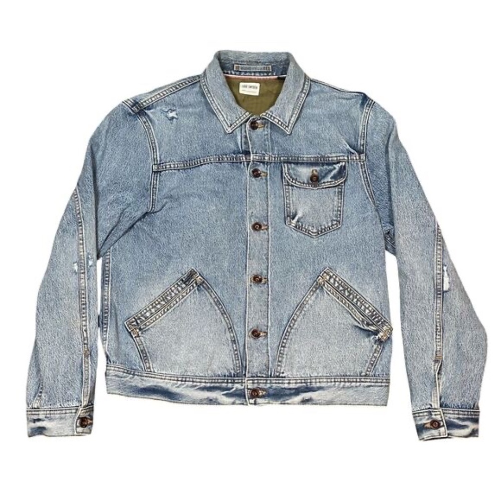Todd Snyder RARE Limited Edition Rigid Selvedge Denim Jacket fadded Blue USA L